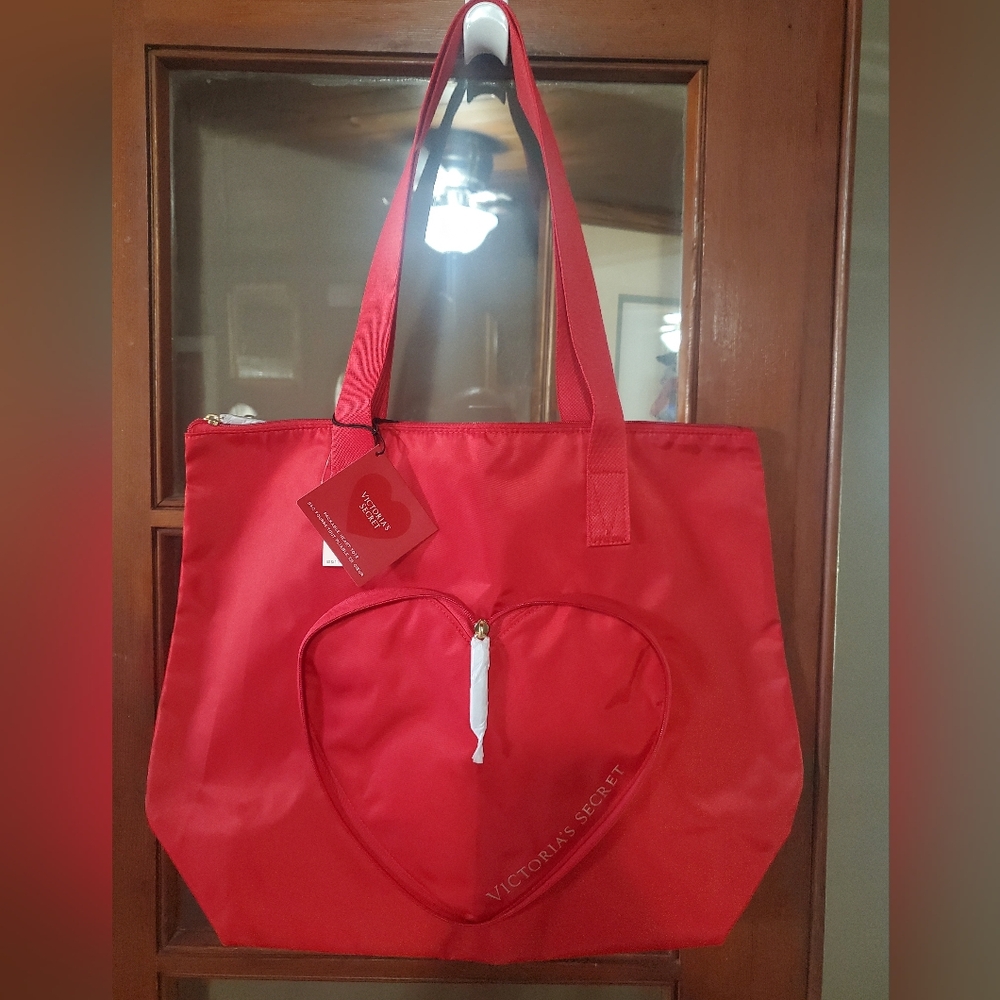Victoria's Secret Bold Red Heart Tote